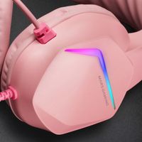Miniatura 3 de HEADSET MARS GAMING MH122 PINK ULTRA LIGEROS 184g DRIVERS DE NEODIMO 50mm MICROFONO FLEXIBLE JACK 3.5mm SIMPLE Y DOBLE ILUMINACION FRGB