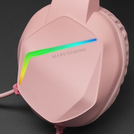 HEADSET MARS GAMING MH122 PINK ULTRA LIGEROS 184g DRIVERS DE NEODIMO 50mm MICROFONO FLEXIBLE JACK 3.5mm SIMPLE Y DOBLE ILUMINACION FRGB - Imagen 4 de 7 HEADSET MARS GAMING MH122 PINK ULTRA LIGEROS 184g DRIVERS DE NEODIMO 50mm MICROFONO FLEXIBLE JACK 3.5mm SIMPLE Y DOBLE ILUMINACION FRGB - Imagen 4 de 7