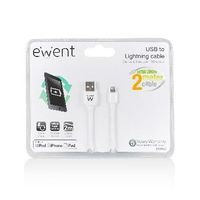 Miniatura 2 de CABLE USB EWENT LIGHTNING- USB-A 2.0M BLANCO
