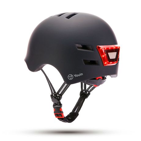 YOUIN CASCO CON LED FRONTAL Y TRASERO NEGRO (TALLA L) - Imagen 2 de 3 YOUIN CASCO CON LED FRONTAL Y TRASERO NEGRO (TALLA L) - Imagen 2 de 3