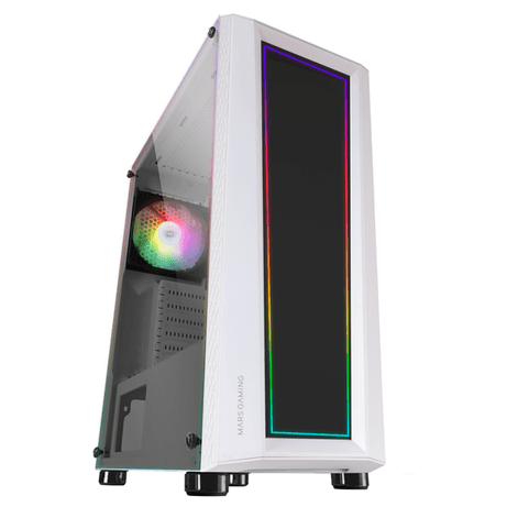 MARS GAMING MC-ART Blanco Caja PC Gaming ATX Doble Cristal Templado Dibujable ARGB 12 Modos Ventilador 12cm RGB Blanco - Imagen 1 de 7 MARS GAMING MC-ART Blanco Caja PC Gaming ATX Doble Cristal Templado Dibujable ARGB 12 Modos Ventilador 12cm RGB Blanco - Imagen 1 de 7