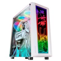 Miniatura 3 de MARS GAMING  MC-ART Blanco Caja PC Gaming ATX Doble Cristal Templado Dibujable ARGB 12 Modos Ventilador 12cm RGB Blanco