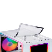 Miniatura 5 de MARS GAMING  MC-ART Blanco Caja PC Gaming ATX Doble Cristal Templado Dibujable ARGB 12 Modos Ventilador 12cm RGB Blanco