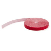 Miniatura 1 de 25FT. HOOK AND LOOP ROLL - RED - RESUAB LE
