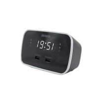 Miniatura 4 de RADIO DESPERTADOR AIWA CRU-19 BLACK 2 PUERTOS USB DE CARGA 5V 2.4A