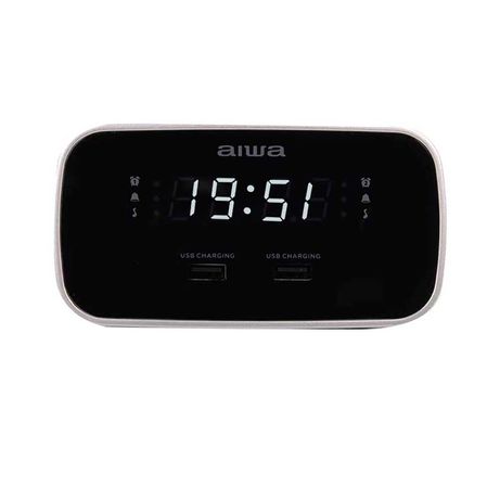 RADIO DESPERTADOR AIWA CRU-19 BLACK 2 PUERTOS USB DE CARGA 5V 2.4A - Imagen 5 de 6 RADIO DESPERTADOR AIWA CRU-19 BLACK 2 PUERTOS USB DE CARGA 5V 2.4A - Imagen 5 de 6
