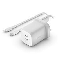 Miniatura 2 de CARGADOR DOMESTICO BELKIN WCH013VF2MWH-B6 DOBLE USB-C GaN BOOST CHARGE 65W (45W+20W) + CABLE USB-C 2M