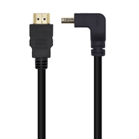 Miniatura 1 de AISENS Cable HDMI V2.0 Acodado Premium Alta Velocidad / HEC 4K@60Hz 18Gbps, A/M-A/M, Negro, 1.0m