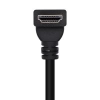 Miniatura 2 de AISENS Cable HDMI V2.0 Acodado Premium Alta Velocidad / HEC 4K@60Hz 18Gbps, A/M-A/M, Negro, 1.0m