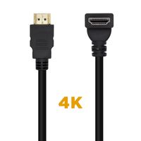 Miniatura 3 de AISENS Cable HDMI V2.0 Acodado Premium Alta Velocidad / HEC 4K@60Hz 18Gbps, A/M-A/M, Negro, 1.0m