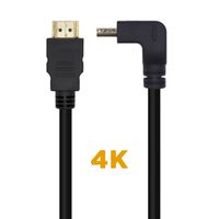 Miniatura 4 de AISENS Cable HDMI V2.0 Acodado Premium Alta Velocidad / HEC 4K@60Hz 18Gbps, A/M-A/M, Negro, 1.0m