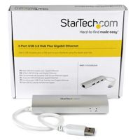 Miniatura 7 de 3 Port Portable USB 3.0 Hub plus GbE