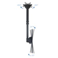 Miniatura 6 de Tooq LPCE1170TSLI-B Soporte techo TV 37-70 Negro