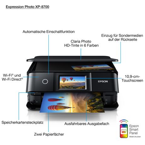 EPSON Expression Photo XP-8700 Multifunción A4 Wifi Inkjet Dúplex - Imagen 3 de 22 EPSON Expression Photo XP-8700 Multifunción A4 Wifi Inkjet Dúplex - Imagen 3 de 22
