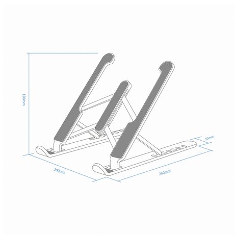 AISENS Soporte De Sobremesa Ajustable Para Portatil / Tablet, 10 - 15P Plata - Imagen 8 de 8 AISENS Soporte De Sobremesa Ajustable Para Portatil / Tablet, 10 - 15P Plata - Imagen 8 de 8
