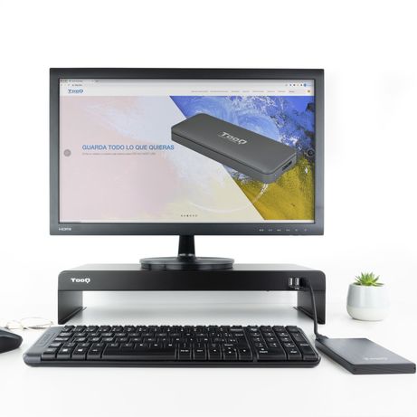 Tooq Soporte elevador monitor/portátil 3xUSB negro - Imagen 5 de 9 Tooq Soporte elevador monitor/portátil 3xUSB negro - Imagen 5 de 9