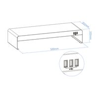 Miniatura 6 de Tooq Soporte elevador monitor/portátil 3xUSB negro