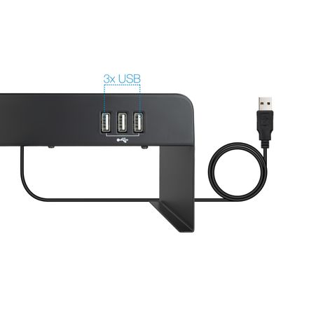 Tooq Soporte elevador monitor/portátil 3xUSB negro - Imagen 7 de 9 Tooq Soporte elevador monitor/portátil 3xUSB negro - Imagen 7 de 9