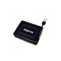 Miniatura 1 de LECTOR MULTITARJETA APPROX USB2.0 APPCRDNIB NEGRO + LECTOR DNI + SIM