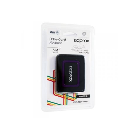 LECTOR MULTITARJETA APPROX USB2.0 APPCRDNIB NEGRO + LECTOR DNI + SIM - Imagen 6 de 6 LECTOR MULTITARJETA APPROX USB2.0 APPCRDNIB NEGRO + LECTOR DNI + SIM - Imagen 6 de 6