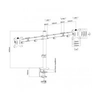 Miniatura 9 de SOPORTE TV MESA 2 MONITORES HASTA 27" EWENT EW1512