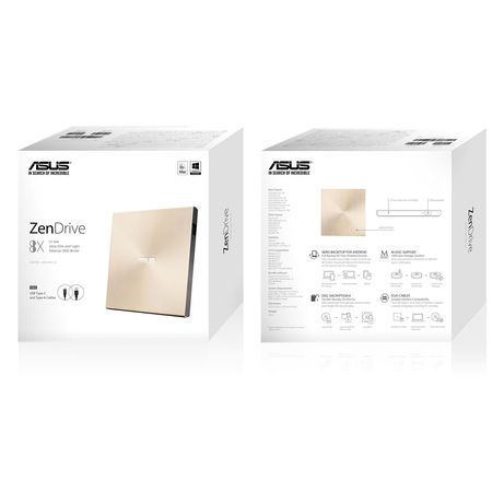 REGRABADORA EXTERNA ASUS SDRW-08U9M-U/GOLD/G/AS/P2G SLIM RETAIL DORADA (COMPATIBLE M-DISC) - Imagen 7 de 7 REGRABADORA EXTERNA ASUS SDRW-08U9M-U/GOLD/G/AS/P2G SLIM RETAIL DORADA (COMPATIBLE M-DISC) - Imagen 7 de 7