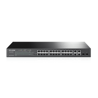 Miniatura 1 de TP-LINK JETSTREAM 24-PORT 10/100 MBPS + 4-PORT GIGABIT SMART SWITCH WITH 24-PORT POE+ TL-SL2428P