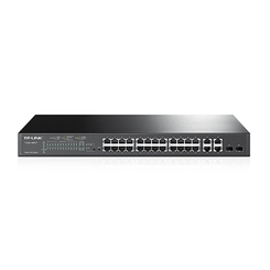 TP-LINK JETSTREAM 24-PORT 10/100 MBPS + 4-PORT GIGABIT SMART SWITCH WITH 24-PORT POE+ TL-SL2428P