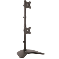 Miniatura 1 de SOPORTE VERTICAL ACERO PARA 2 MONITORES BASE AJUSTABLE VE SA