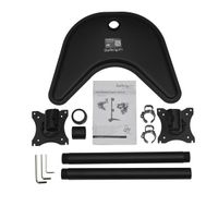 Miniatura 7 de SOPORTE VERTICAL ACERO PARA 2 MONITORES BASE AJUSTABLE VE SA