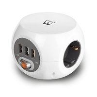 Miniatura 1 de EWENT EW3939 REGLETA CUBO 3 TOMAS/3 USB BLANCO