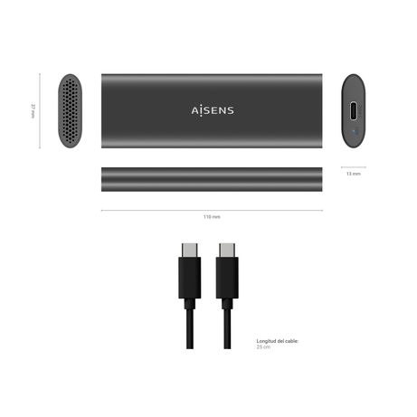 AISENS ASM2-015GR caja para disco duro externo Caja externa para unidad de estado sólido (SSD) Gris M.2 - Imagen 6 de 9 AISENS ASM2-015GR caja para disco duro externo Caja externa para unidad de estado sólido (SSD) Gris M.2 - Imagen 6 de 9