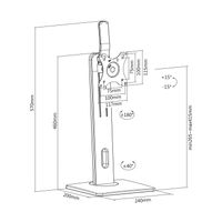 Miniatura 6 de AISENS Soporte De Mesa Pro Contrapeso Giratorio E Inclinable Para Monitor/TV 7kg De 17P-32P Negro