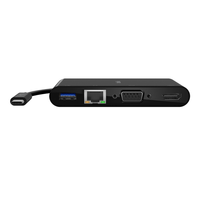 Miniatura 1 de ADAPTADOR MULTIMEDIA BELKIN AVC005BTBK USB-C A USB-A 3.0 , ETHERNET, VGA Y HDMI (4K) COLOR NEGRO