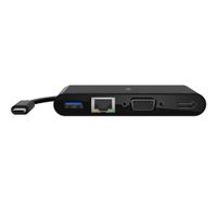 Miniatura 2 de ADAPTADOR MULTIMEDIA BELKIN AVC005BTBK USB-C A USB-A 3.0 , ETHERNET, VGA Y HDMI (4K) COLOR NEGRO