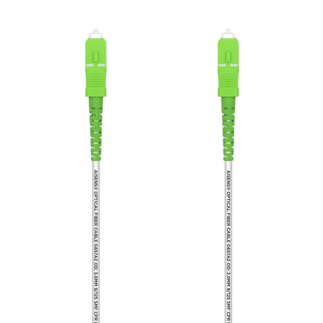 AISENS Cable Fibra Óptica Latiguillo G657A2 3.0 9/125 SMF Simplex CPR DCA LSZH, SC/APC-SC/APC, Blanco, 150 m - Imagen 1 de 4 AISENS Cable Fibra Óptica Latiguillo G657A2 3.0 9/125 SMF Simplex CPR DCA LSZH, SC/APC-SC/APC, Blanco, 150 m - Imagen 1 de 4