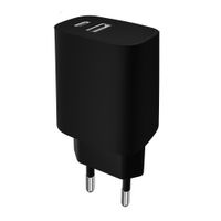 Miniatura 4 de LEOTEC CARGADOR 20W CARGA RAPIDA 1 USB TIPO-C PD 1 USB-A NEGRO