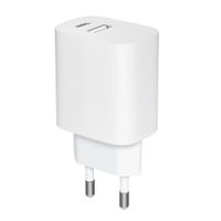 Miniatura 4 de LEOTEC CARGADOR 20W CARGA RAPIDA 1 USB TIPO-C PD 1 USB-A BLANCO