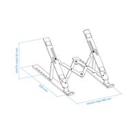 Miniatura 5 de Tooq Soporte elevador plegable portátiles Gris
