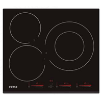 Miniatura 1 de VITROCERAMICA INDUCCION EDESA EIM-6330 B/A 3 ZONAS COCCION ANCHO 59 CM