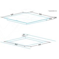 Miniatura 3 de VITROCERAMICA INDUCCION EDESA EIM-6330 B/A 3 ZONAS COCCION ANCHO 59 CM