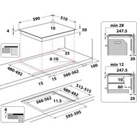 Miniatura 12 de VITROCERAMICA INDUCCION WHIRLPOOL WBS5560NE FLEX ANCHO 60 CM