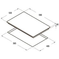 Miniatura 3 de VITROCERAMICA INDUCCION CATA 08026002 INDUCCION GIGA 600 BK 4 ZONAS COCCION ANCHO 60 CM