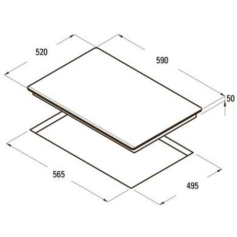 VITROCERAMICA INDUCCION CATA 08026002 INDUCCION GIGA 600 BK 4 ZONAS COCCION ANCHO 60 CM - Imagen 3 de 3 VITROCERAMICA INDUCCION CATA 08026002 INDUCCION GIGA 600 BK 4 ZONAS COCCION ANCHO 60 CM - Imagen 3 de 3