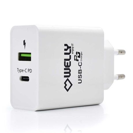 Cargador de pared welly enjoy usb tipo-c pd con carga rapida 3.0 36w blanco WY11100 - Imagen 2 de 4 Cargador de pared welly enjoy usb tipo-c pd con carga rapida 3.0 36w blanco WY11100 - Imagen 2 de 4