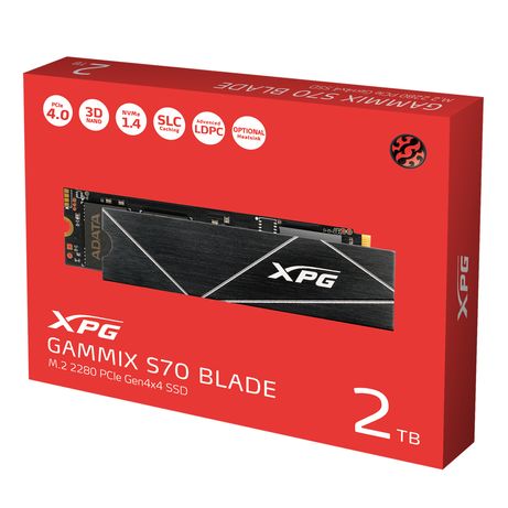 ADATA GAMMIX S70 Blade SSD 2000GB M.2 7400MB/s PCI Express 4.0 NVMe - Imagen 7 de 7 ADATA GAMMIX S70 Blade SSD 2000GB M.2 7400MB/s PCI Express 4.0 NVMe - Imagen 7 de 7