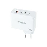Miniatura 1 de Tooq Cargador pared GAN 2xUSB-C 1xUSB-A 100W