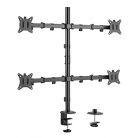 Miniatura 1 de SOPORTE PANTALLA PARA MESA 17"-32" DOBLE BRAZO ARTICULADO SOPORTA 4 MONITORES VESA STANDARD HASTA 9KG