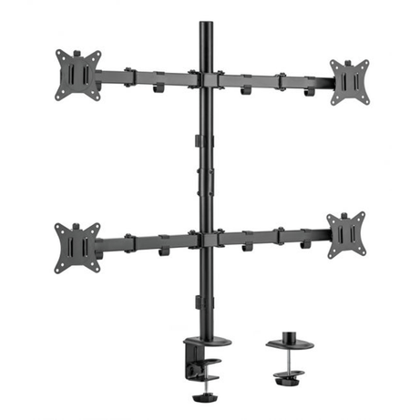 SOPORTE PANTALLA PARA MESA 17"-32" DOBLE BRAZO ARTICULADO SOPORTA 4 MONITORES VESA STANDARD HASTA 9KG - Imagen 1 de 9 SOPORTE PANTALLA PARA MESA 17"-32" DOBLE BRAZO ARTICULADO SOPORTA 4 MONITORES VESA STANDARD HASTA 9KG - Imagen 1 de 9