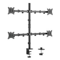 Miniatura 2 de SOPORTE PANTALLA PARA MESA 17"-32" DOBLE BRAZO ARTICULADO SOPORTA 4 MONITORES VESA STANDARD HASTA 9KG